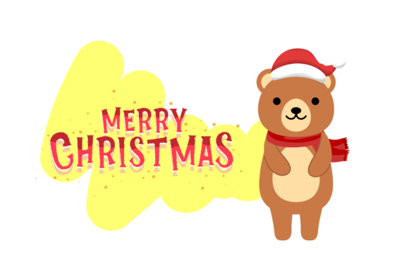 Bear Christmas Animal Illustration for Local Branding