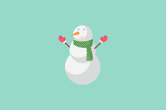 Christmas Cute Snowman Illustration for Handmade Creations