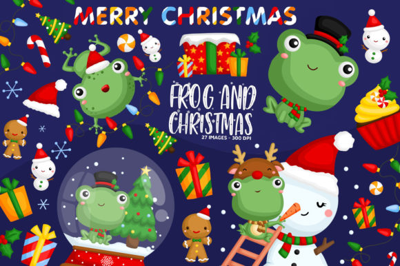Christmas Frog Clipart Review for Embroidery Projects