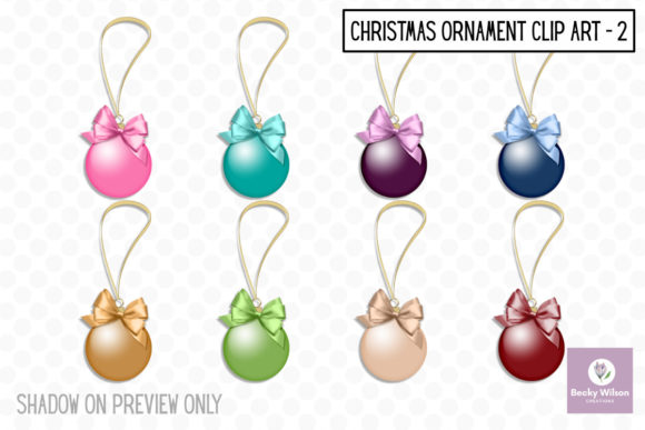 Christmas Hanging Ornaments Set 2 Illustrations
