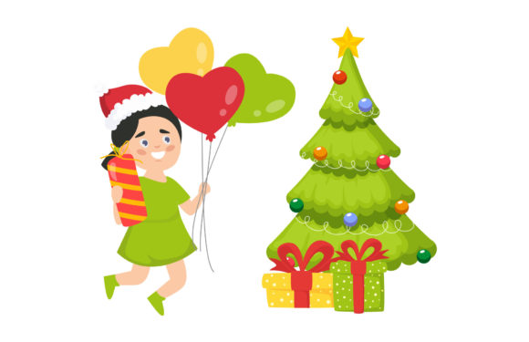 Christmas Happy Child Illustration Review for Branding and Marketing