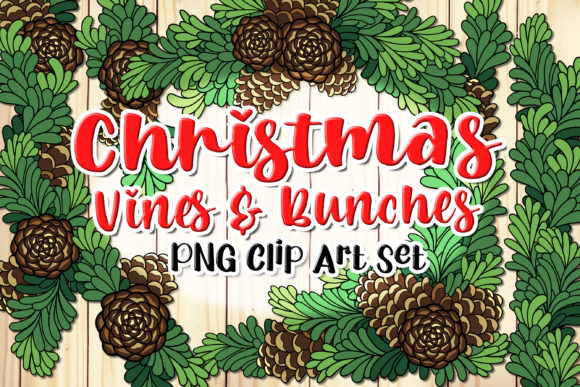 Christmas Pine Vines Bunch PNG Clipart for Illustrations