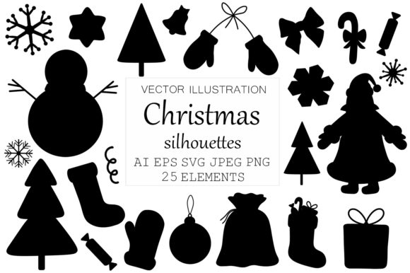 Christmas Silhouette SVG: A Festive Illustration for Branding and Marketing