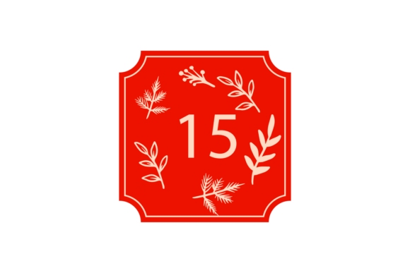 Christmas Stickers Number 15 Svg for Website and Editorial Use
