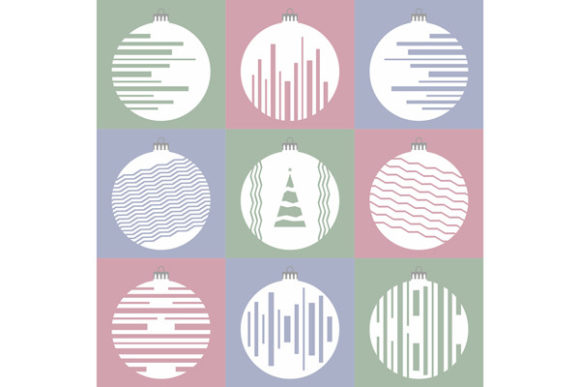 Christmas Tree Bauble Illustrations for Festive Design Projects