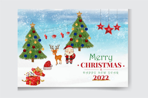Christmas Watercolor Winter Celebration Illustrations