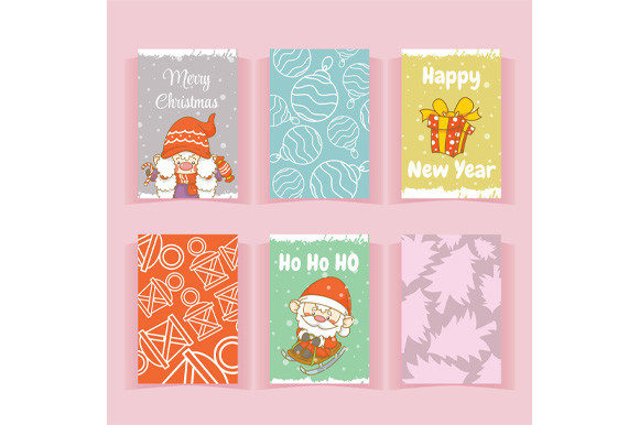 Cute Christmas Card Illustrations for Holiday Design Projects