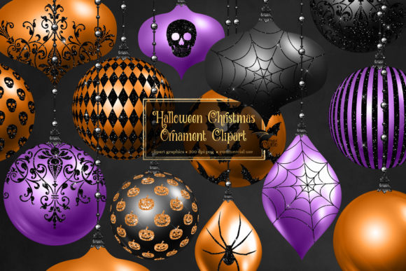 Halloween Christmas Ornament Clipart Illustrations