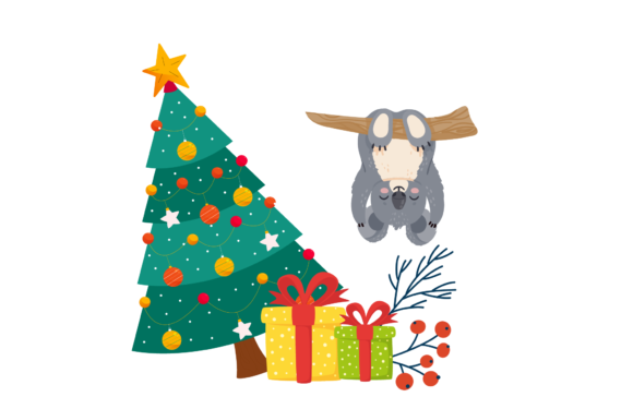Koala Christmas Illustration Celebration