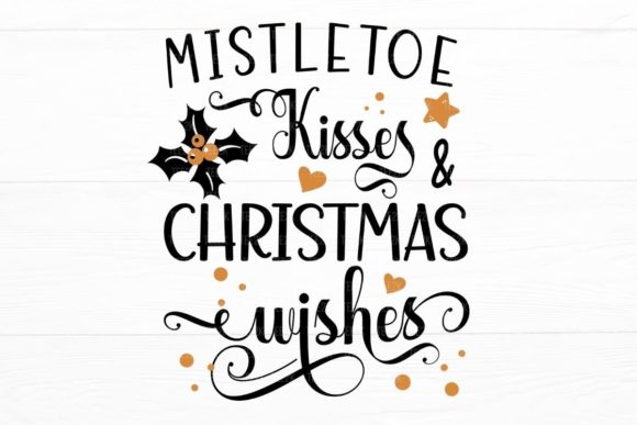 Mistletoe Kisses and Christmas Wishes Illustrations