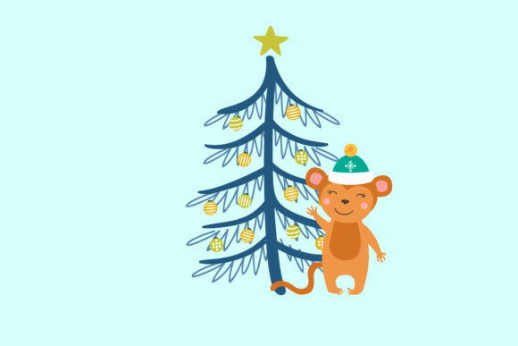 Monkey Concept Merry Christmas Design Illustrations for Local Branding