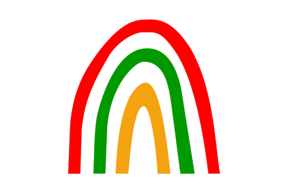 Rainbow in Christmas Theme Illustration Review