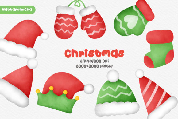Watercolor Christmas Illustrations for Festive Design